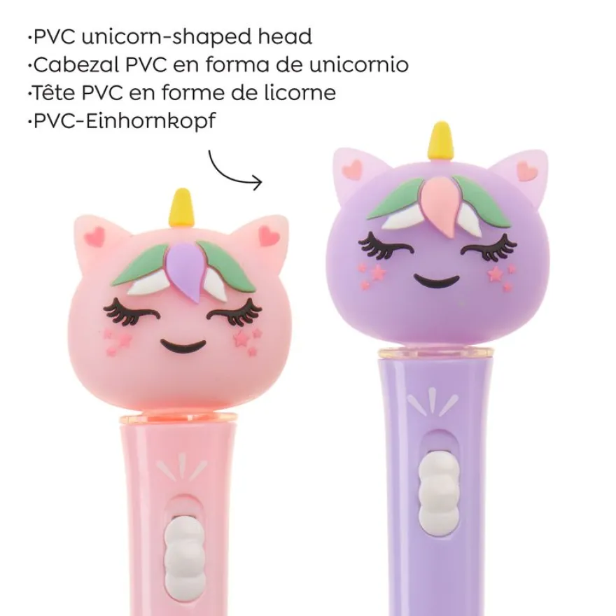 Stylo Licorne lumineux rose Back2Fun