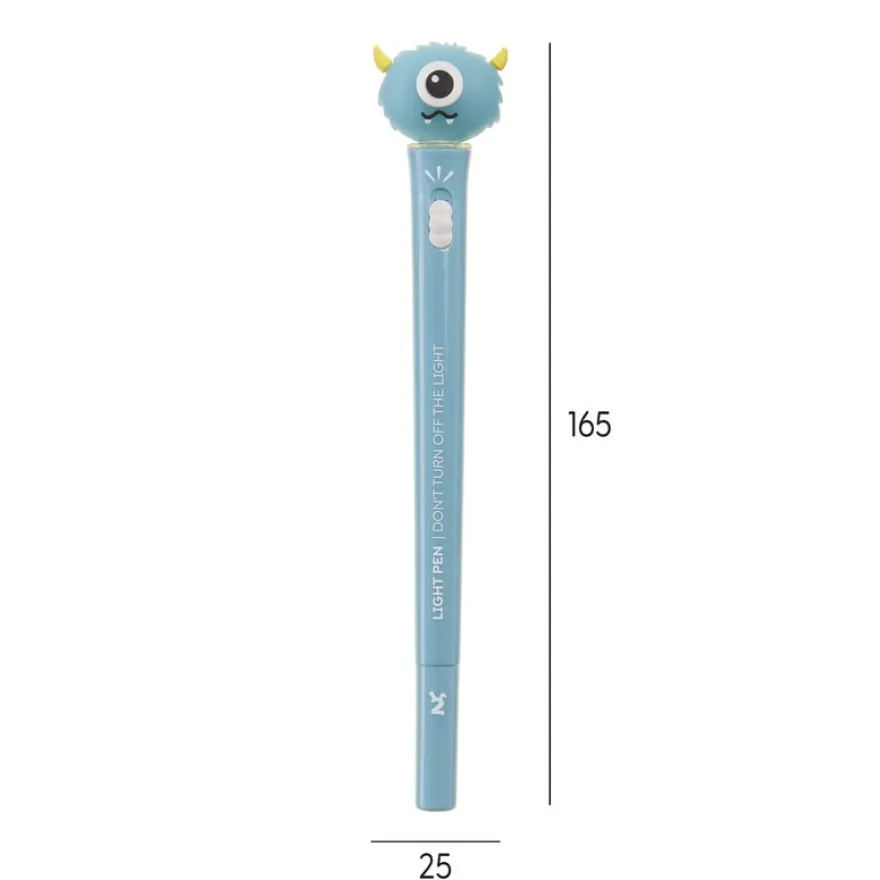 Stylo monstre lumineux bleu Back2Fun