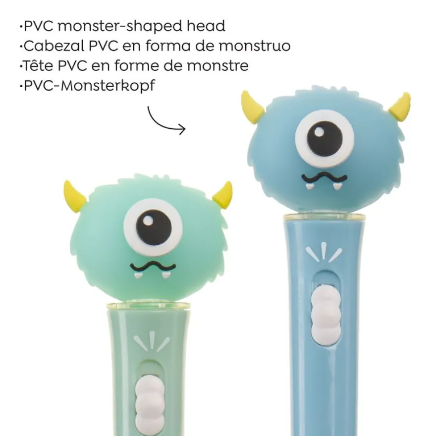 Stylo monstre lumineux bleu Back2Fun