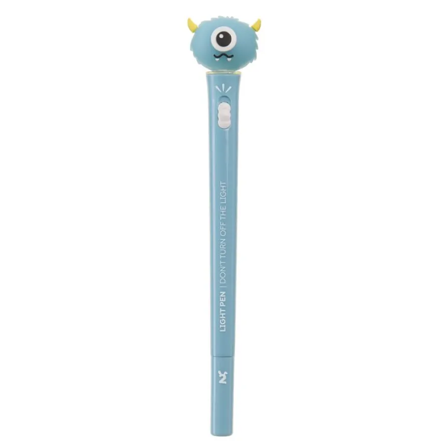 Stylo monstre lumineux bleu Back2Fun