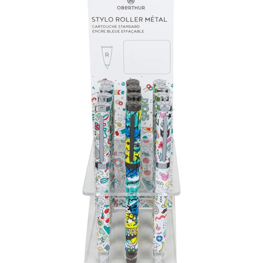 Stylo plume Dessin - 3 decors assortis - Oberthur