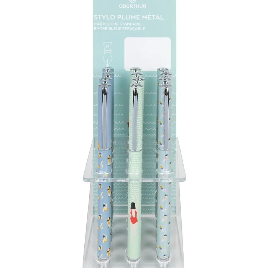 Stylo plume Nautique - 3 decors assortis - Oberthur