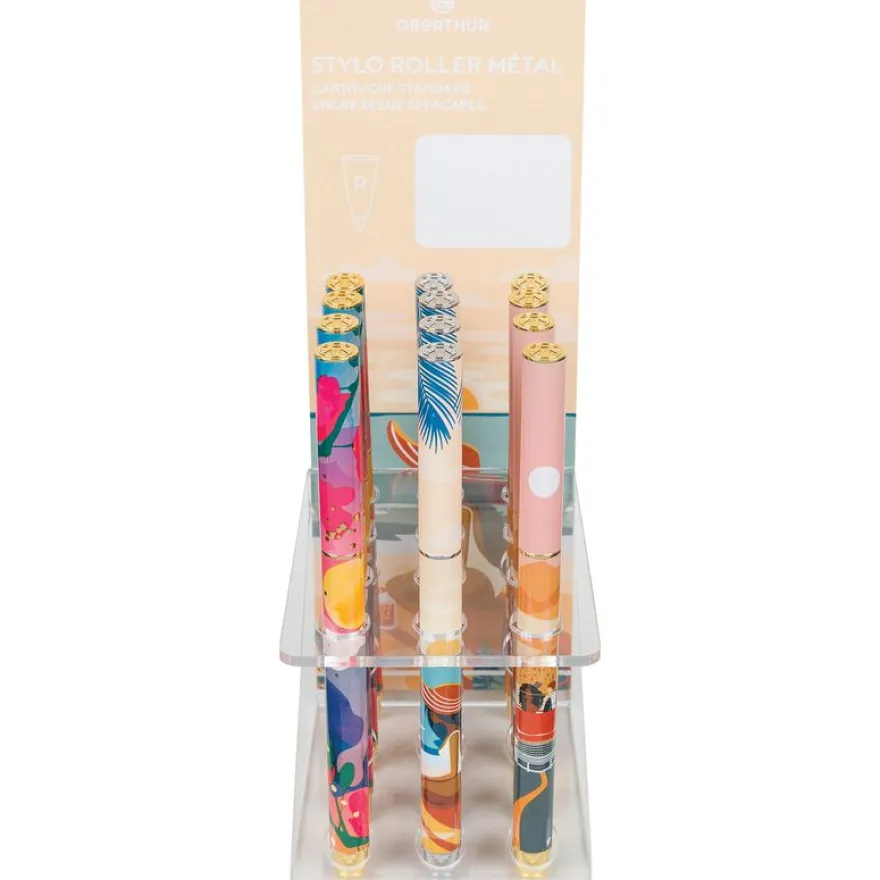 Stylo plume Paysage - 3 decors assortis - Oberthur