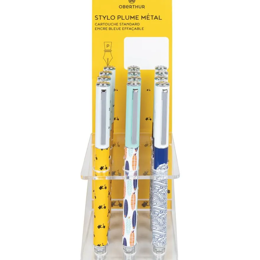 Stylo plume Voyage - 3 decors assortis - Oberthur