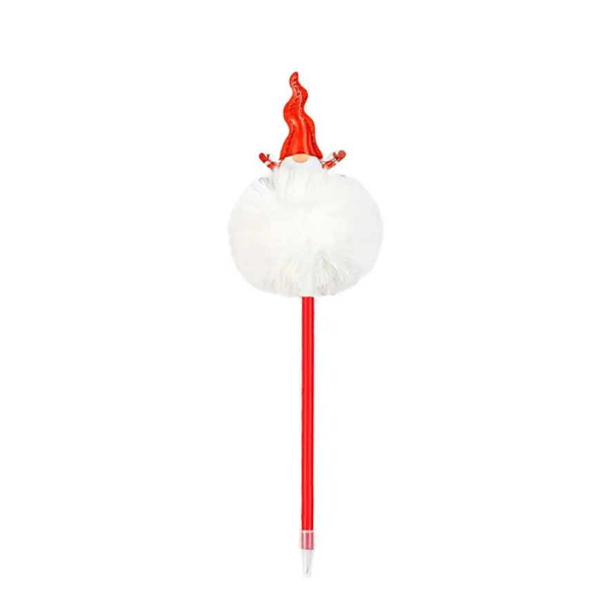 Stylo pompon Noël - Peluche et PU - couleurs assorties - Viquel