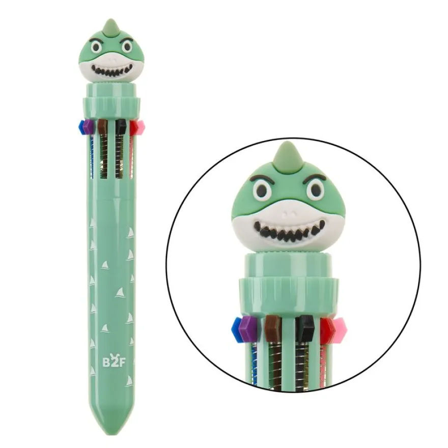 Stylo requin bleu 10 couleurs Back2Fun