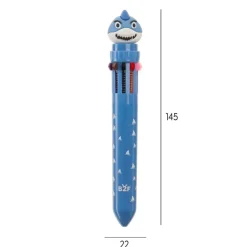 Stylo requin bleu 10 couleurs Back2Fun