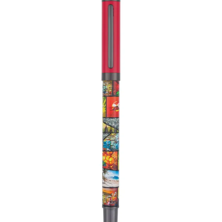 Stylo roller a cartouche Arcade - 5 decors assortis - Oberthur