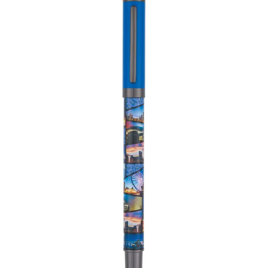 Stylo roller a cartouche Arcade - 5 decors assortis - Oberthur