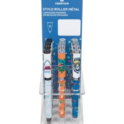 Stylo roller a cartouche Animaux - 3 decors assortis - Oberthur