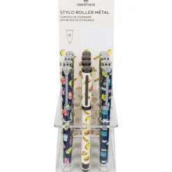 Stylo roller a cartouche Divertissement - 3 decors assortis - Oberthur