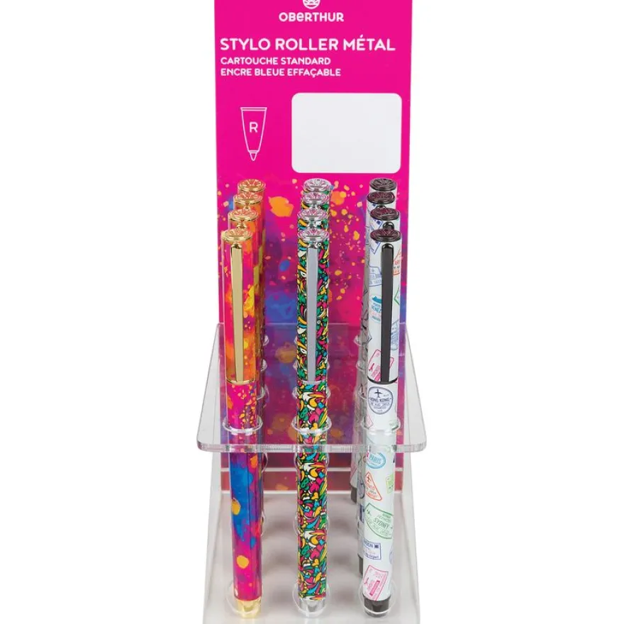 Stylo roller a cartouche Destination - 3 decors assortis - Oberthur