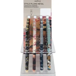 Stylo roller a cartouche Japon - 5 decors assortis - Oberthur