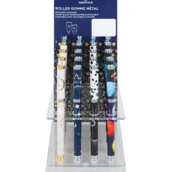 Stylo roller gomme Espace - 5 decors assortis - Oberthur