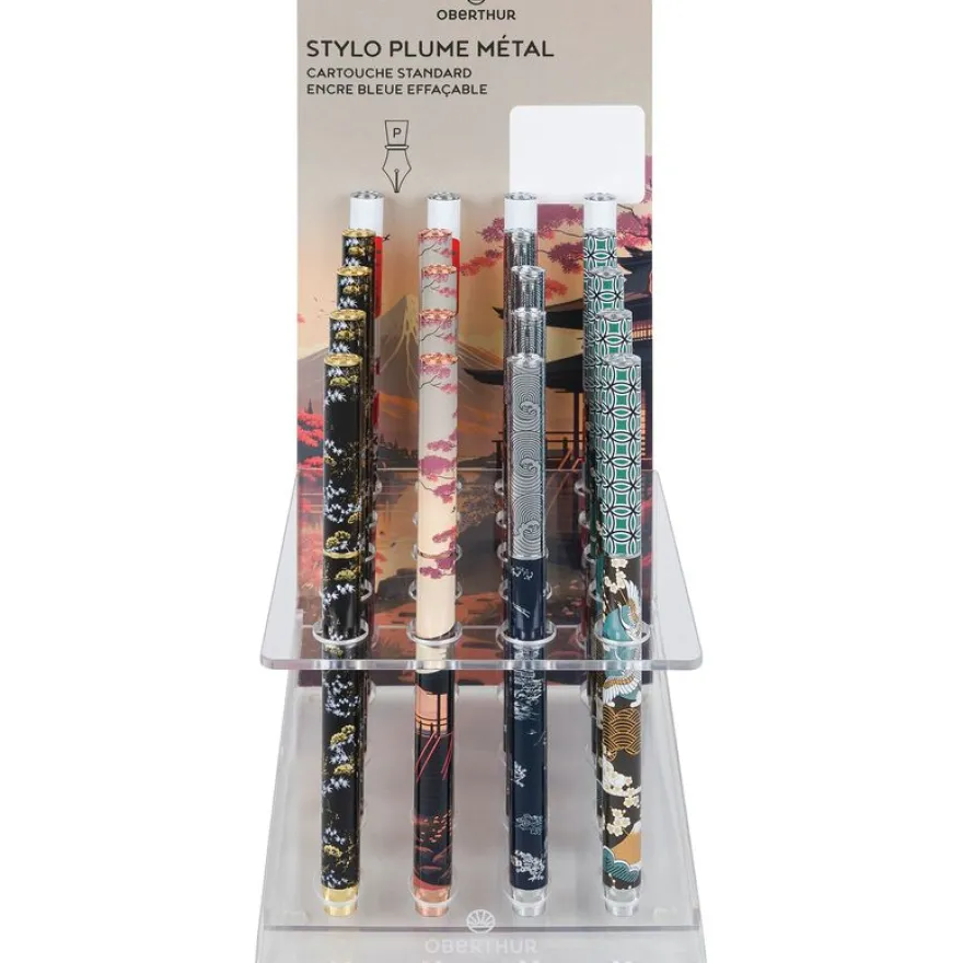 Stylo roller gomme Japon - 5 decors assortis - Oberthur