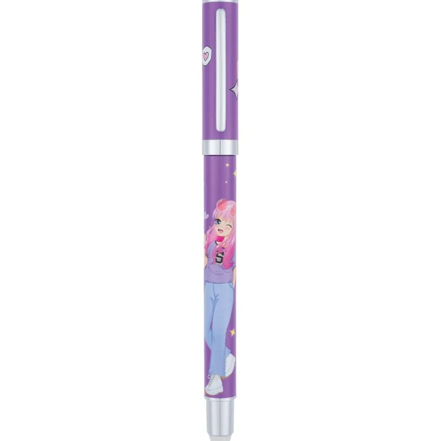 Stylo roller gomme Manga - 5 decors assortis - Oberthur