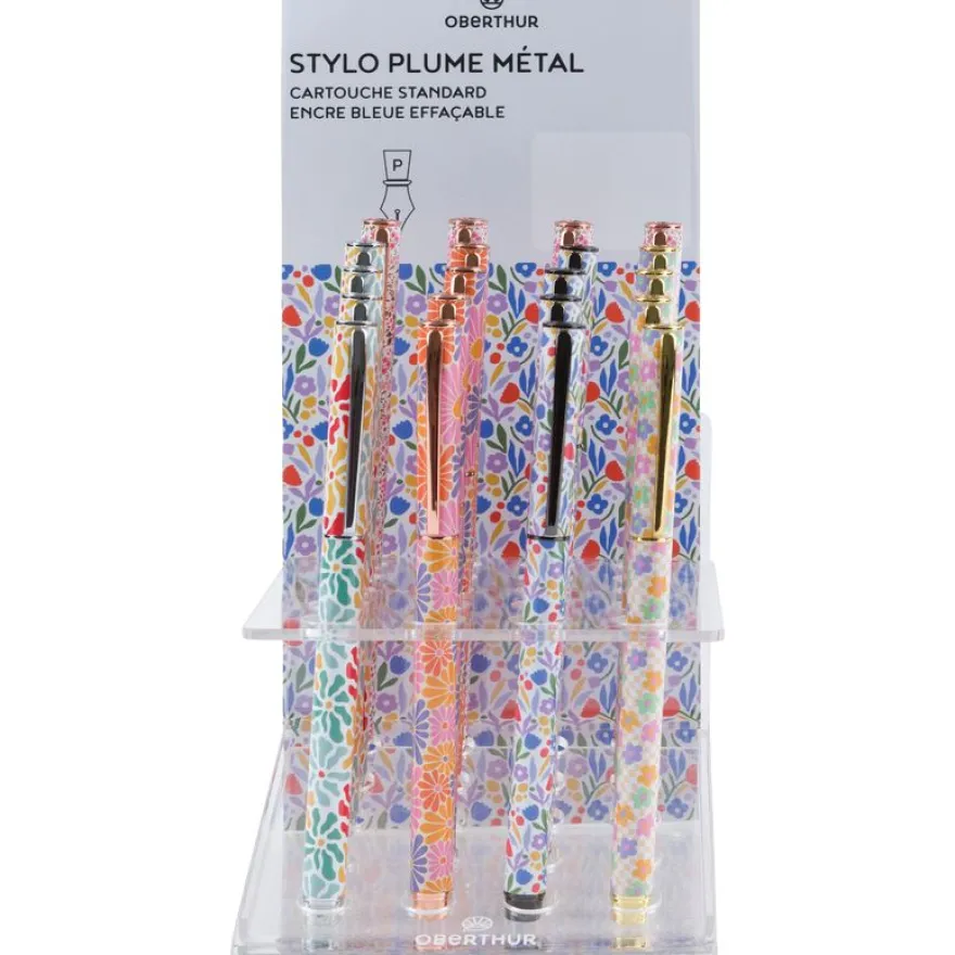 Styloe plume Floraison - 5 decors assortis - Oberthur
