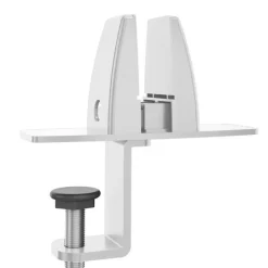 Support de fixation par pince étau pour écran de séparation (bureau face à face) - blanc