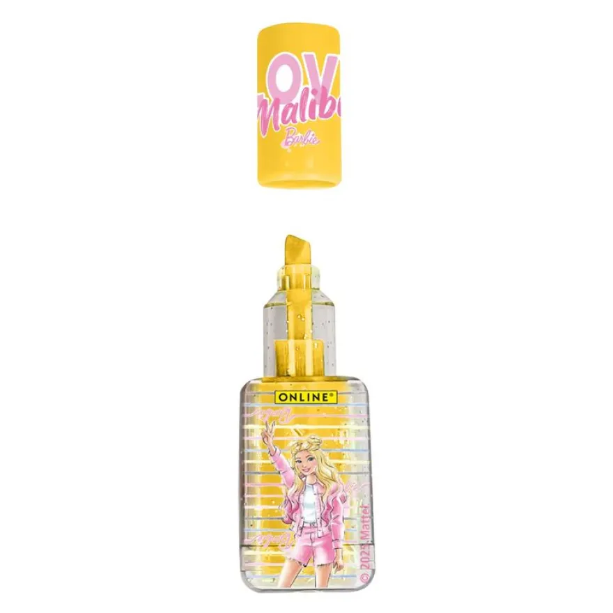 Surligneur Barbie (forme flacon vernis à ongle)