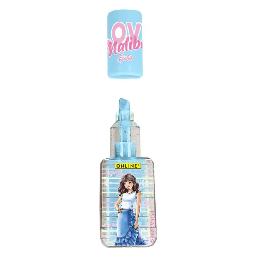 Surligneur Barbie (forme flacon vernis à ongle)