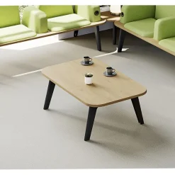 Table basse ILO - L114xP67xH39 cm - pieds carbone - finition noyer