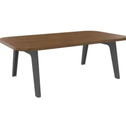 Table basse ILO - L114xP67xH39 cm - pieds carbone - finition noyer