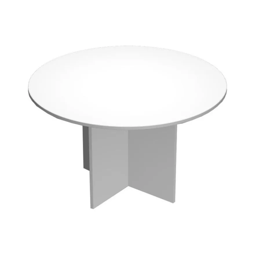 Table de réunion Trend - ronde - diam 120 - blanc