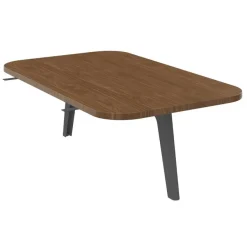 Table d'extension ou intermédiare ILO - L67xP114 cm - pieds carbone - structure noyer