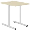 Table HUBBE - plateau ép.19 mm mélaminé - chant ABS - piètement époxy - 80x80 cm - T6