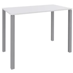 Table Lounge - L120xH105xP80 cm - 4 Pieds alu - plateau blanc perle