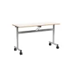 Table rabattable ÉCLIPSE - plateau ép.24 mm stratifié - chant bois - piètement époxy - 120x80 cm - T3 à T6