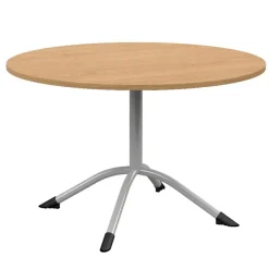 Table SARA - plateau ép.24 mm stratifié - chant ABS - piètement central époxy - D120 cm T6