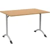 Table SARA DL - plateau ép.24 mm stratifié - chant ABS - piètement époxy - 120x80 cm - T6