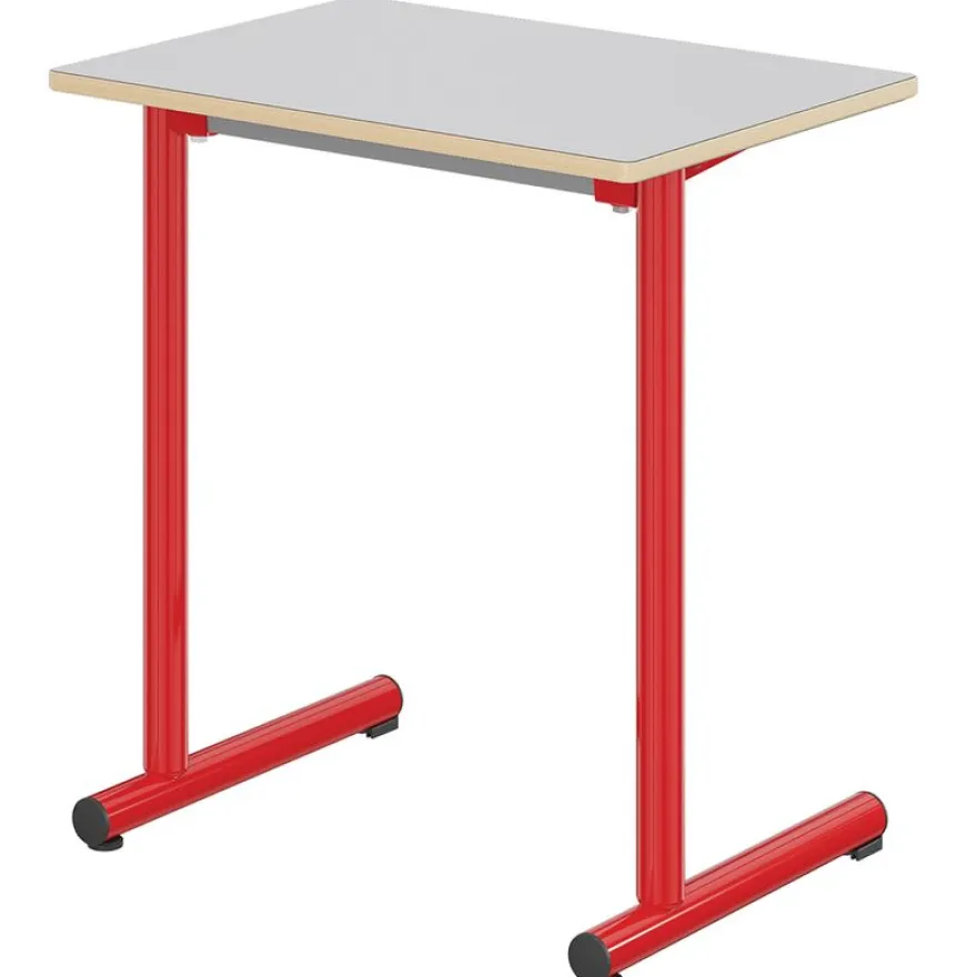 Table TAGE - plateau ép.21 mm stratifié - chant bois - piètement époxy - 70x50 cm - T6
