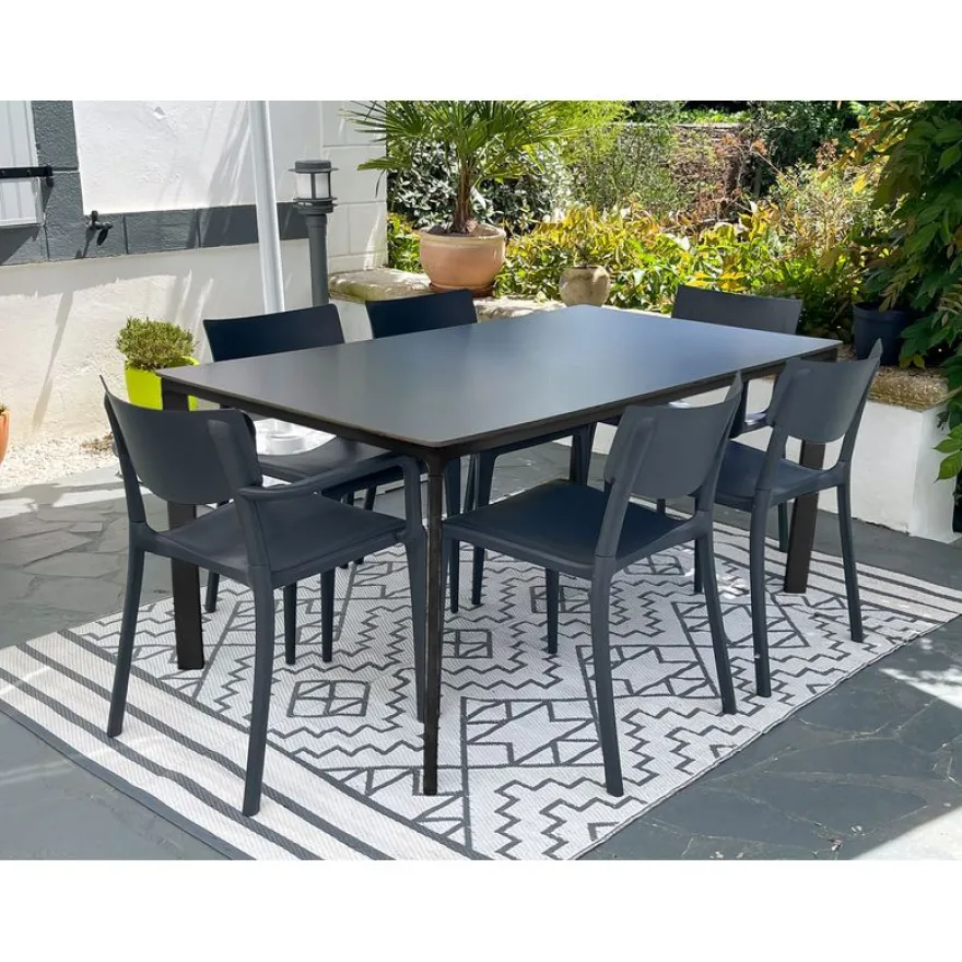 Table 160x90cm MEET - Ezpeleta professionnel - Anthracite