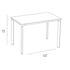 Table 160x90cm MEET - Ezpeleta professionnel - Anthracite