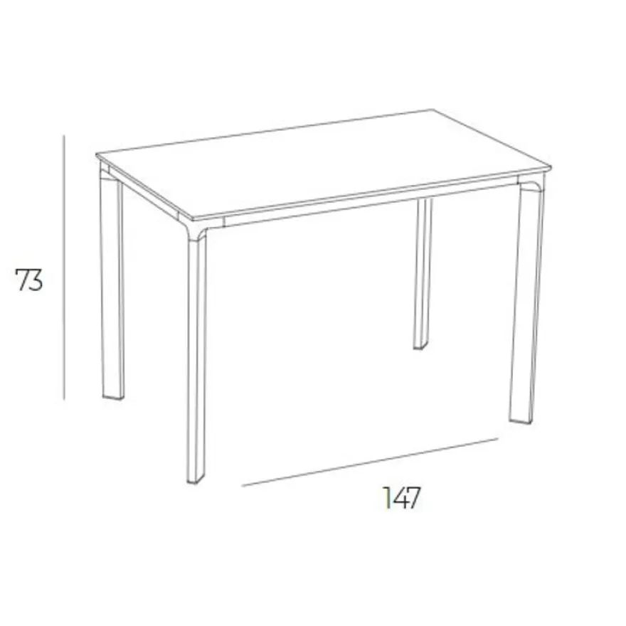 Table 160x90cm MEET - Ezpeleta professionnel - Anthracite