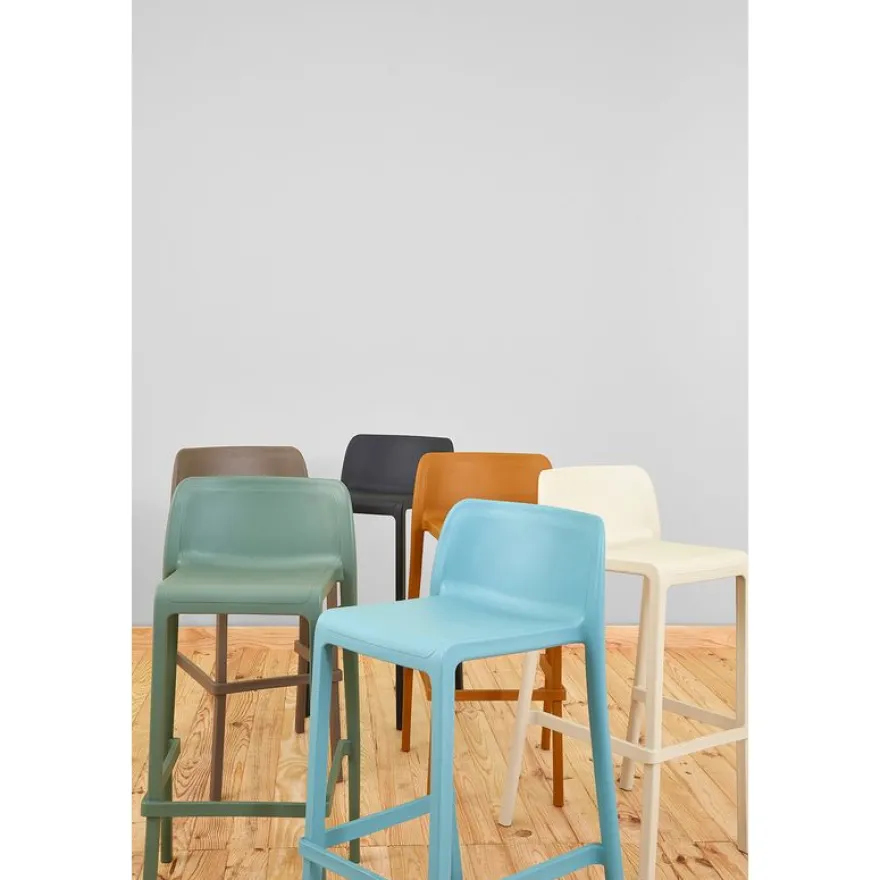 Tabouret haut empilable ATTIC - Ezpeleta professionnel - Moutarde