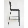 Tabouret haut TECSUP - 4 pieds noirs - coque noire