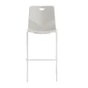 Tabouret haut TECSUP - 4 pieds blancs - coque blanche