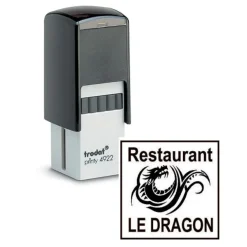 Tampon carré personnalisé avec 5 lignes de texte - zone d'impression 20 x 20 mm - Trodat Printy 4922