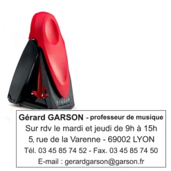 Tampon de poche personnalisé avec 6 lignes de texte - zone d'impression 58 x 22 mm - Trodat Mobile Printy 9413