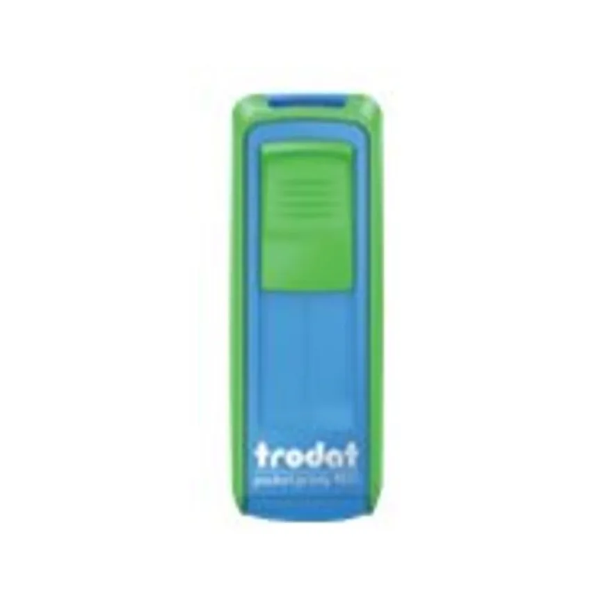 Tampon de poche personnalisé avec 5 lignes de texte - zone d'impression 47 x 18 mm - Trodat Pocket Printy 9512