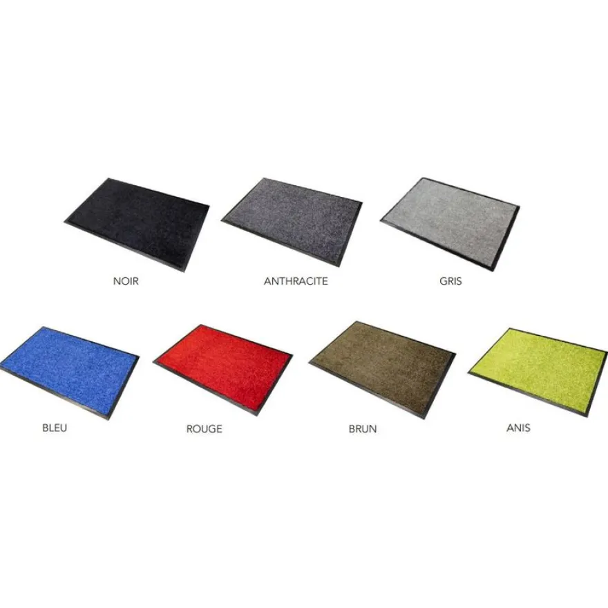 Tapis de sol RAINY - 90 X 60 CM - en polyamide et PVC - noir