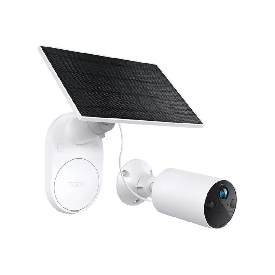Tapo TC82 KIT V1 - Caméra de surveillance réseau - intérieur, extérieur - résistant aux intempéries - couleur (Jour et nuit) - 3 MP - 2304 x 1296 - 2K - Focale fixe - audio - sans fil - Wi-Fi - 2.4GHz radio - H.264 - avec Panneau solaire Tapo A201