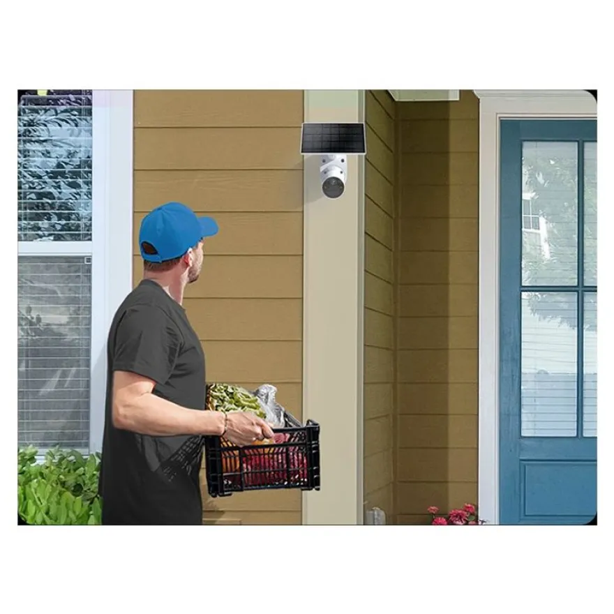 Tapo TC82 KIT V1 - Caméra de surveillance réseau - intérieur, extérieur - résistant aux intempéries - couleur (Jour et nuit) - 3 MP - 2304 x 1296 - 2K - Focale fixe - audio - sans fil - Wi-Fi - 2.4GHz radio - H.264 - avec Panneau solaire Tapo A201