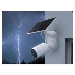 Tapo TC82 KIT V1 - Caméra de surveillance réseau - intérieur, extérieur - résistant aux intempéries - couleur (Jour et nuit) - 3 MP - 2304 x 1296 - 2K - Focale fixe - audio - sans fil - Wi-Fi - 2.4GHz radio - H.264 - avec Panneau solaire Tapo A201
