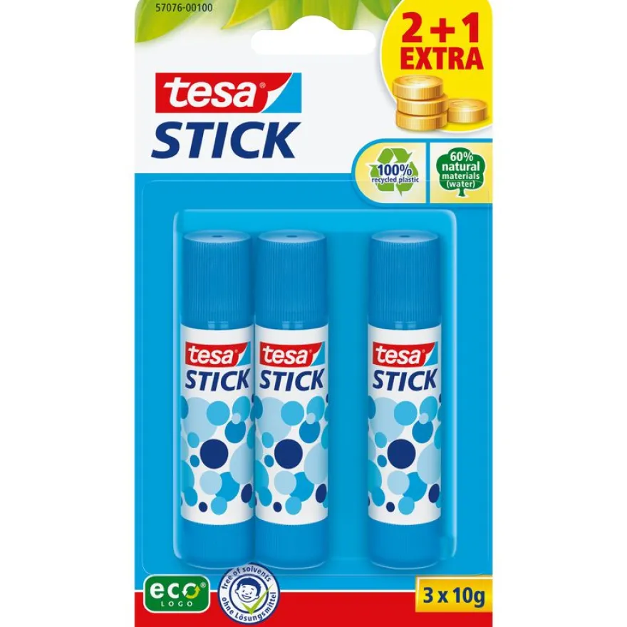 Tesa - Pack de 3 bâtons de colle - 10 gr
