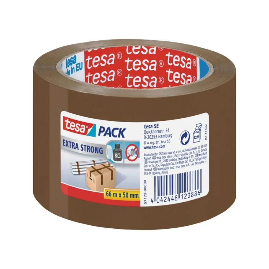 Tesapack Extra Strong - Ruban adhésif d'emballage - 50 mm x 66 m - havane