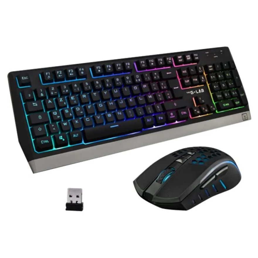 The G-Lab COMBO Tungsten - Ensemble clavier et souris sans fil - Azerty